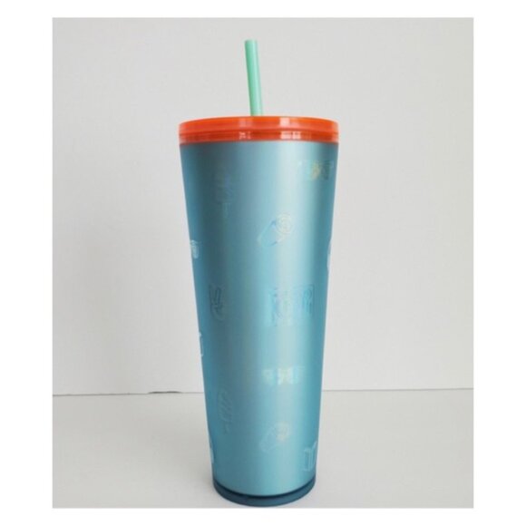 NEW Starbucks Back to School Emoji Soft Touch Iridescent Tumbler - Picture 5 of 6